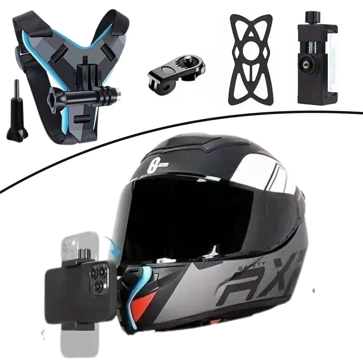 Kask Telefon & Kamera Tutucu Aparat
