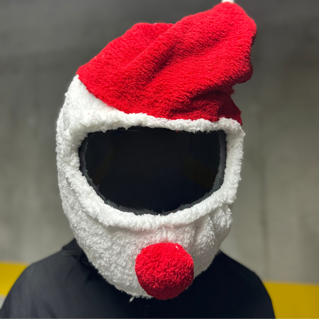 Noel Baba Peluş Kask Kılıfı