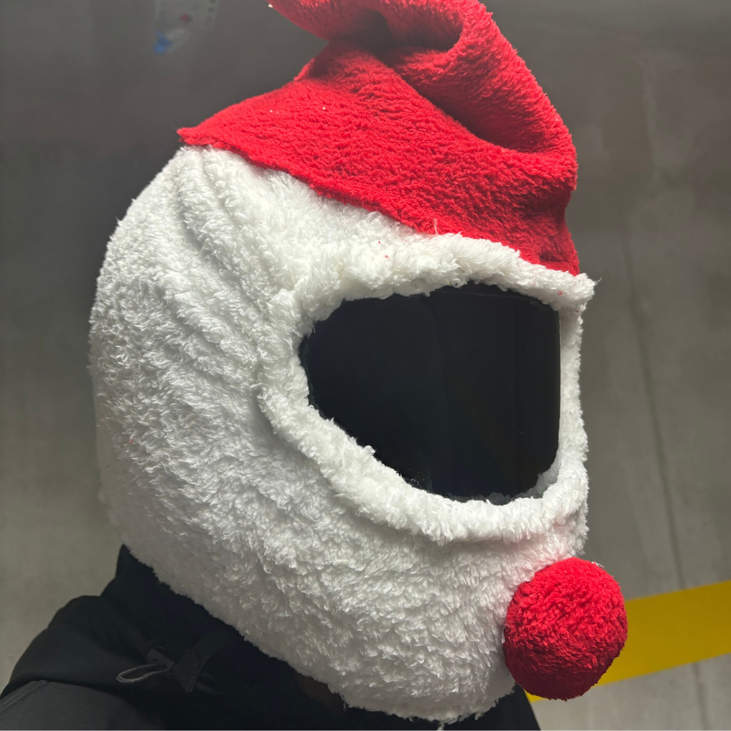 Noel Baba Peluş Kask Kılıfı